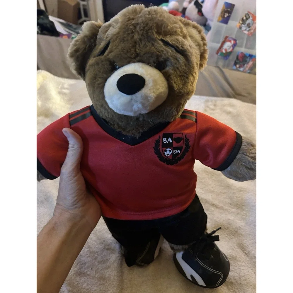 Build A Bear Soccer‎ Bear Plush Jersey Outfit Shoes BABW Stuffed Animal